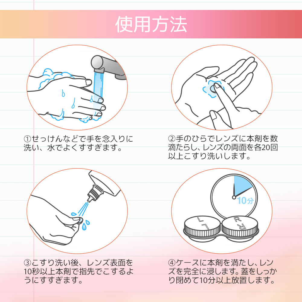 カラコン洗科-使用方法