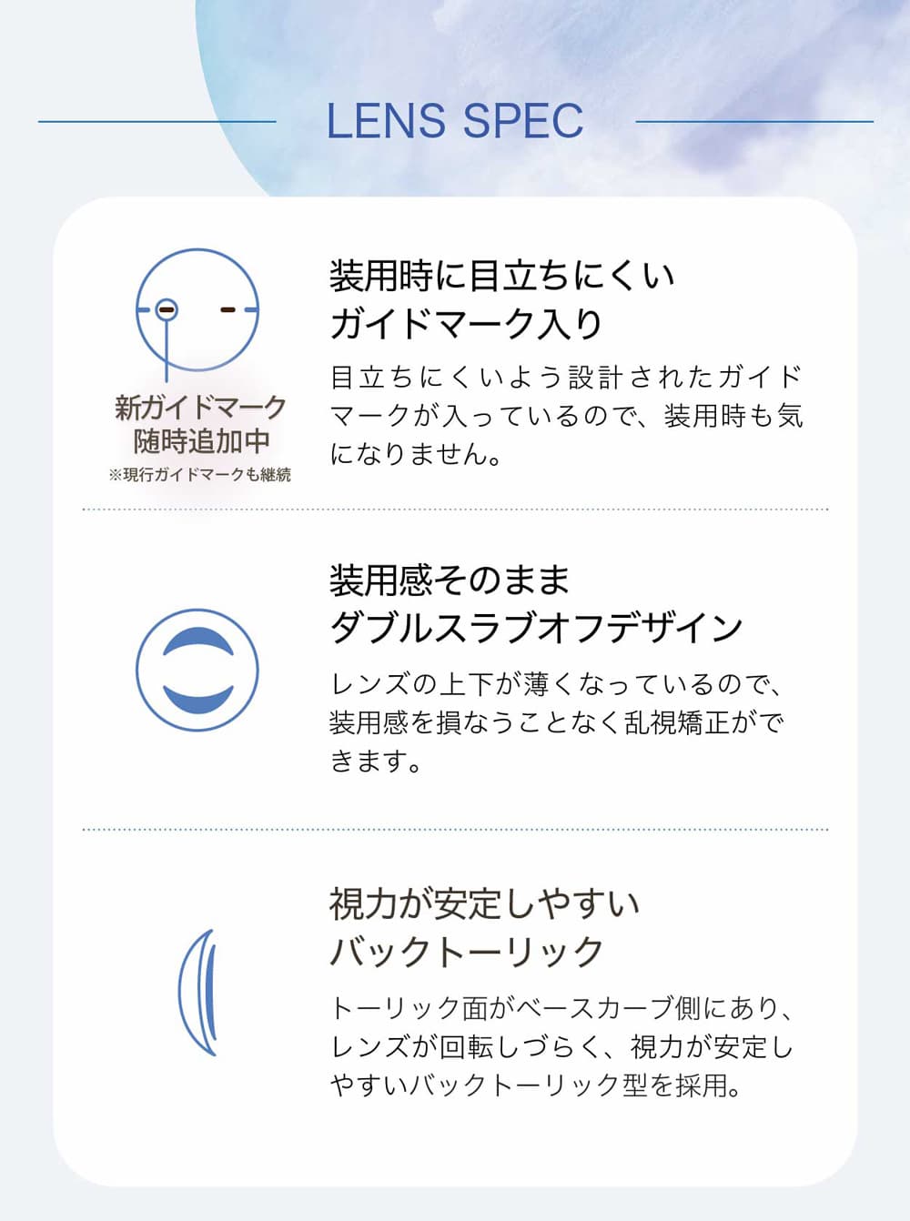 ネオサイトワンデーリング UVの製品特徴