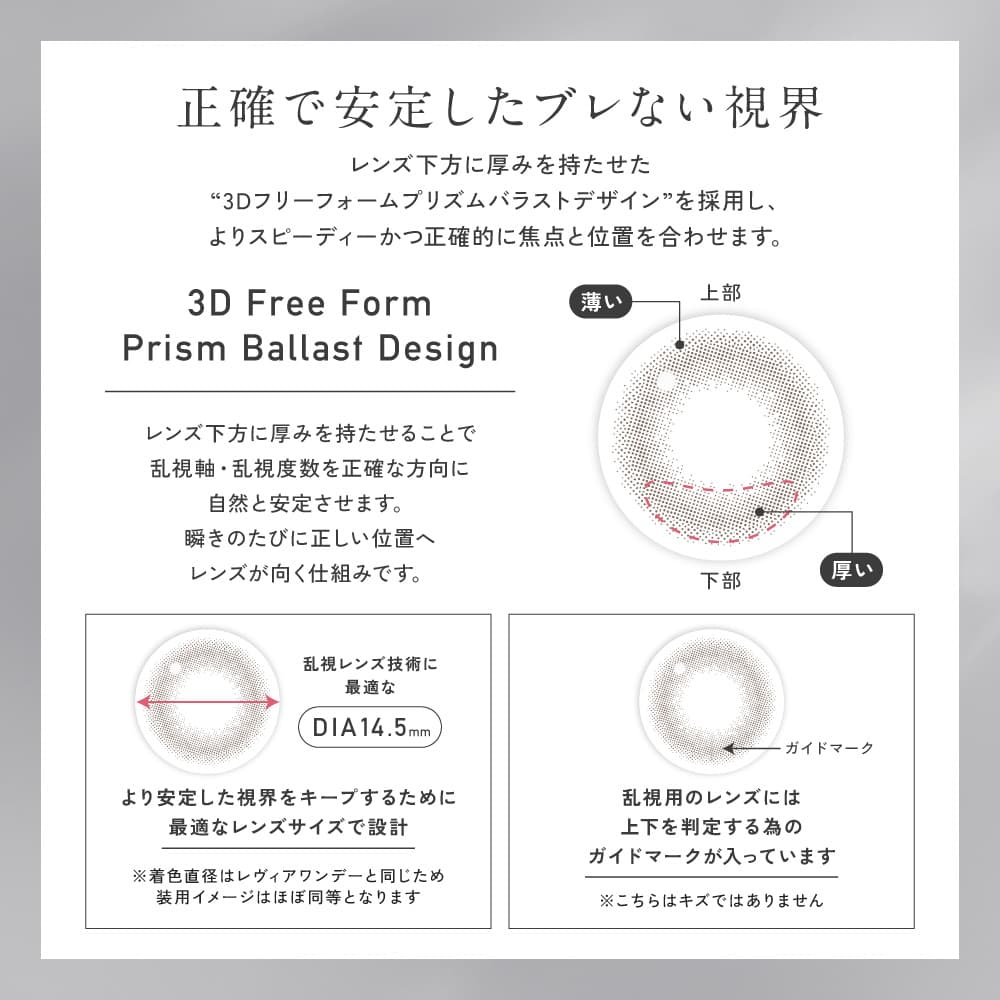 レヴィアワンデーカラートーリックの製品スペック紹介