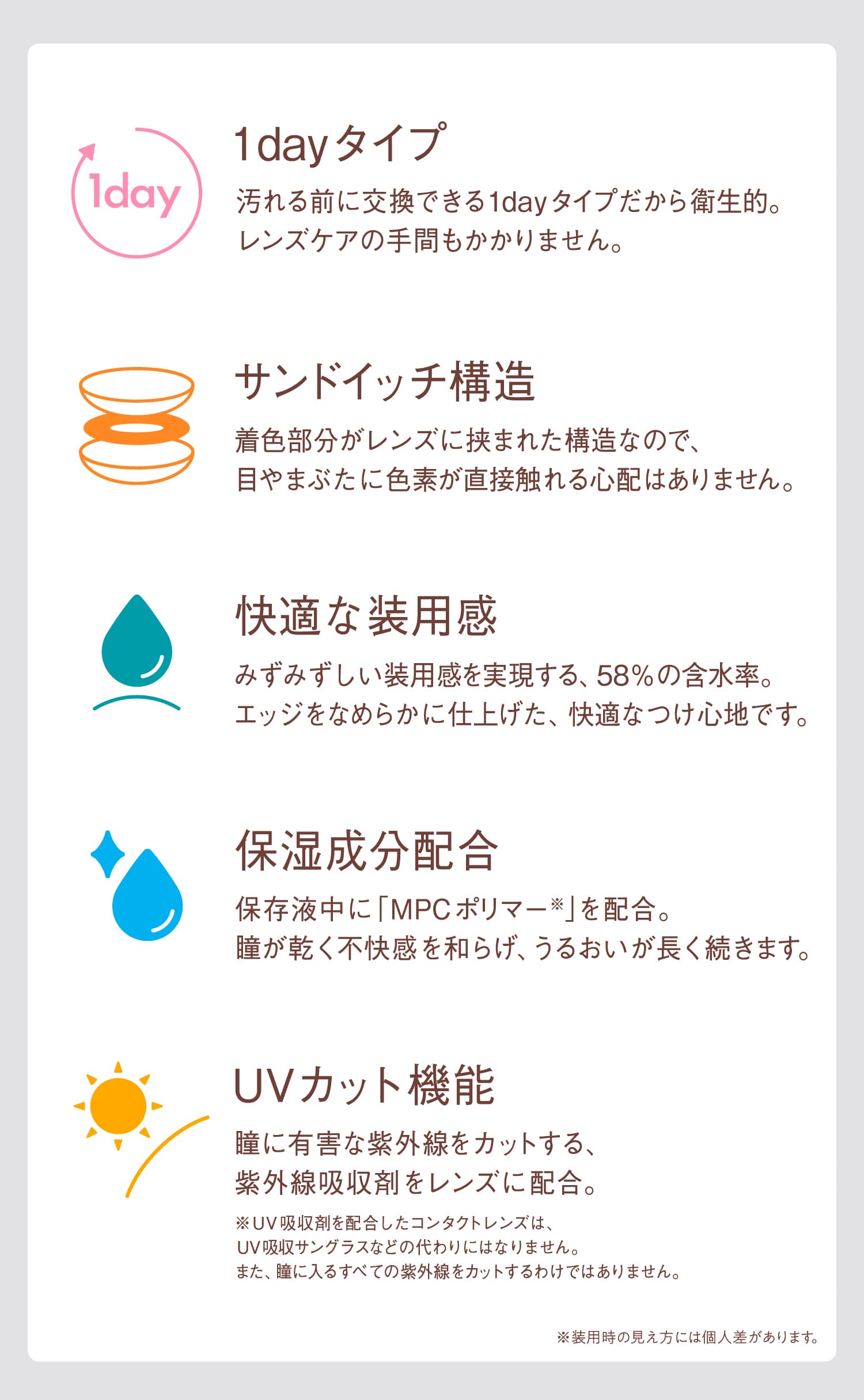 ベルミー(Bellme)カラコン製品スペック