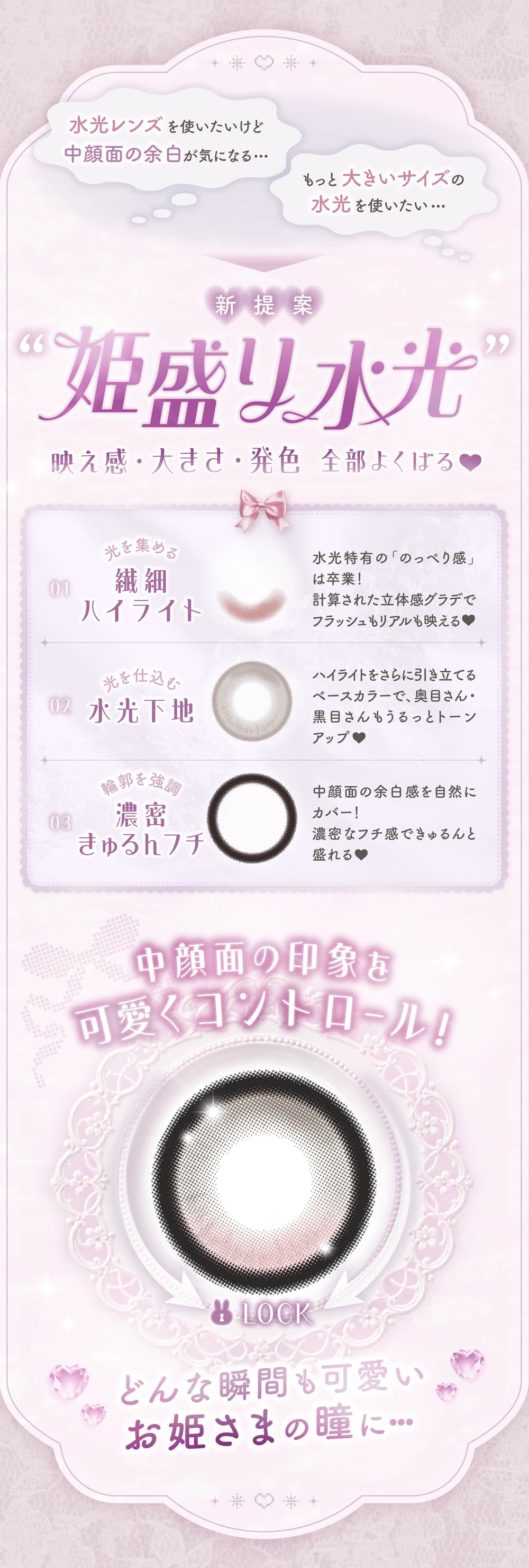 イコラブ齋藤樹愛羅(さいとうきあら)メロリアの軸固定レンズ説明