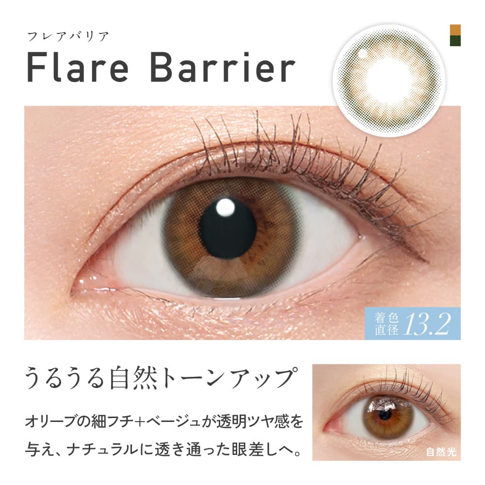 レヴィアブルーライトバリア ワンデーカラーのフレアバリア