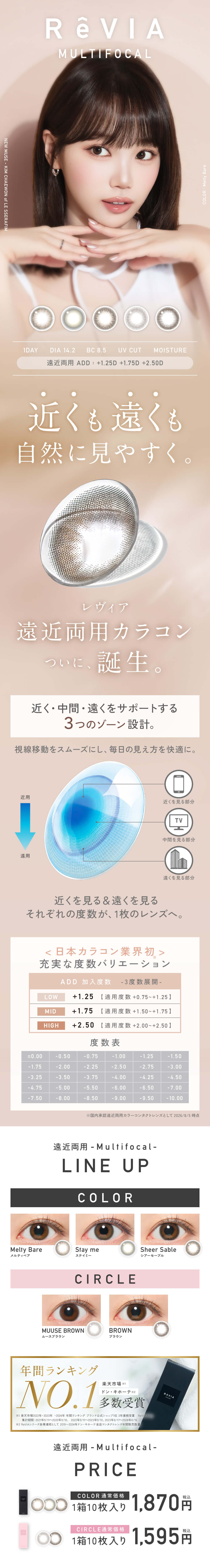 レヴィアサークルマルチフォーカルワンデー - 遠近両用カラコンの紹介
